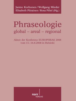 cover image of Phraseologie global--areal--regional